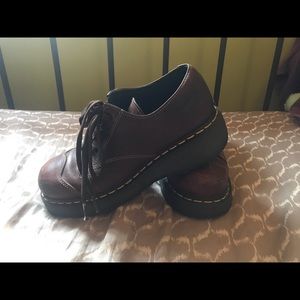 Brown Doc. Martins, labeled 8651